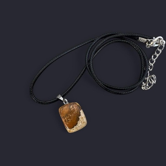 Picture Jasper Stone Pendant Necklace - Picture 2 of 4